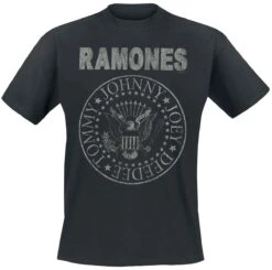 "Hey Ho Let's Go - Vintage" T-shirt Zwart Van Ramones