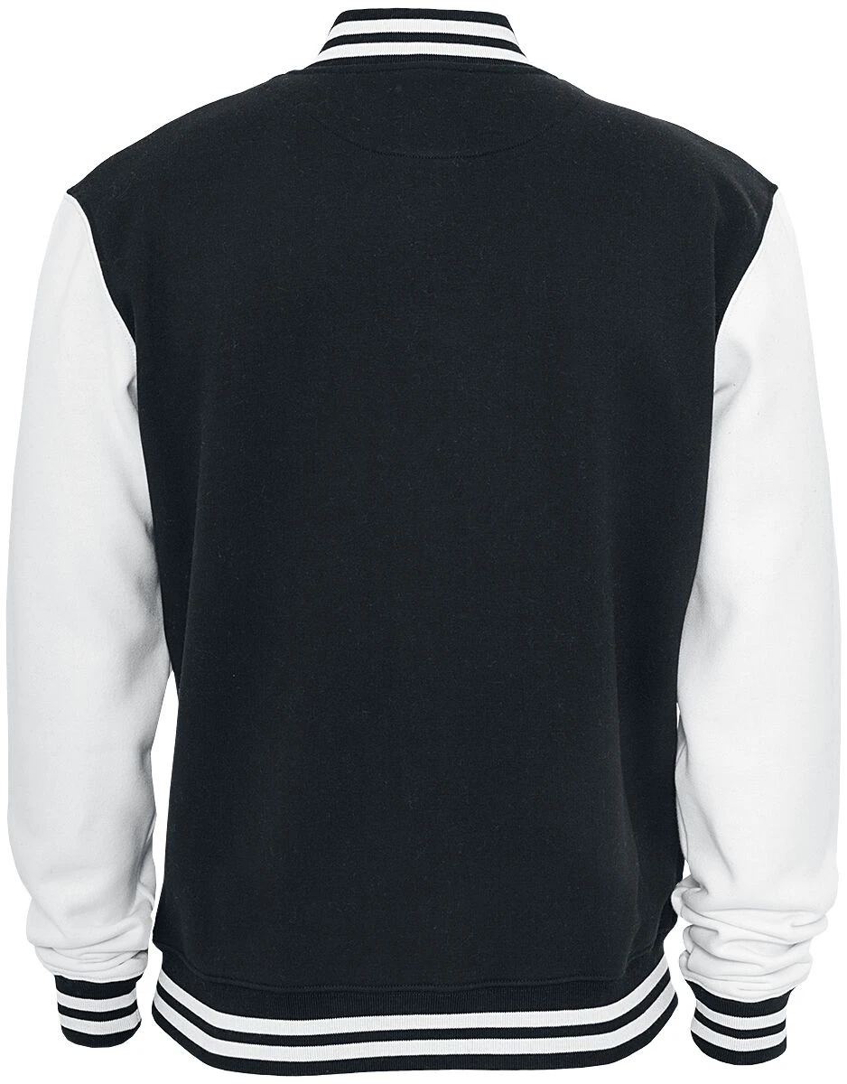 "2-Tone College" Collegejas Zwart-wit Van Urban Classics - Afbeelding 2