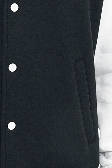 "2-Tone College" Collegejas Zwart-wit Van Urban Classics - Afbeelding 3