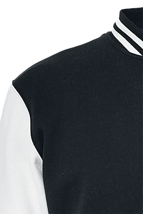 "2-Tone College" Collegejas Zwart-wit Van Urban Classics - Afbeelding 4