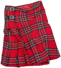 "Kilt" Medium-lengte Rok Rood Van Black Premium By EMP