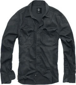 "Hardee" Denim Shirt Zwart Van Brandit