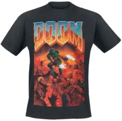 "Classic Boxart" T-shirt Zwart Van Doom