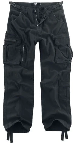 "Army Vintage Trousers" Cargobroeken Zwart Van Black Premium By EMP