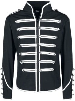 "Military Drummer" Uniformjas Zwart-zilverkleurig Van Banned Alternative