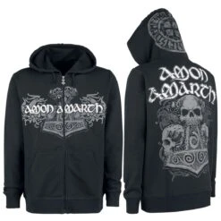 "Thorhammer" Vest Met Capuchon Zwart Van Amon Amarth
