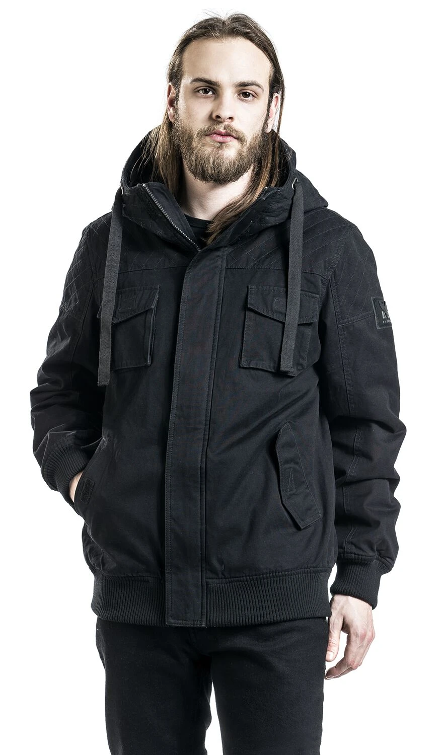 "The Warrior's Code" Winterjas Zwart Van Black Premium By EMP - Afbeelding 6