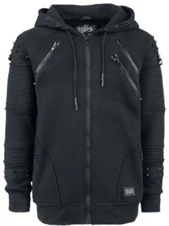 "Black Chrome Hood" Vest Met Capuchon Zwart Van Vixxsin