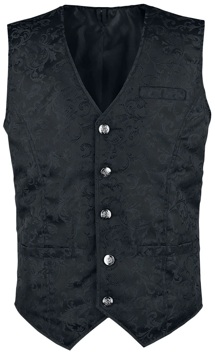 "Brocade Vest" Vest Zwart Van Altana Industries