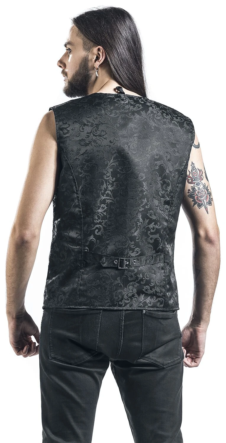 "Brocade Vest" Vest Zwart Van Altana Industries - Afbeelding 7