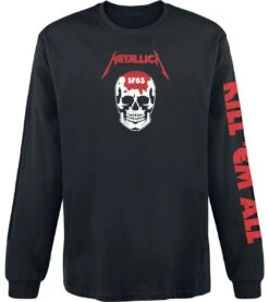 "Kill 'Em All - Skull" Shirt Met Lange Mouwen Zwart Van Metallica