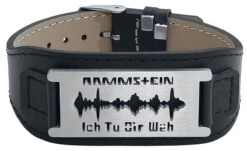 "Scheermes "Ich Tu Dir Weh"" Lederen Armband Zwart Van Rammstein