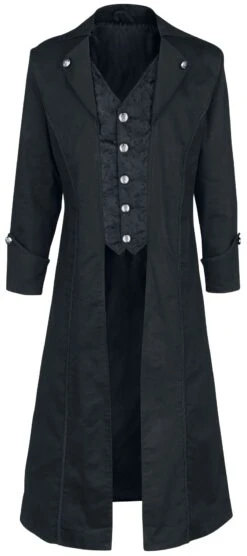 "Dark Brocade Coat" Legerjas Zwart Van Altana Industries