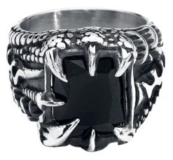 "Crystal Claw" Ring Zilverkleurig Van EtNox Hard And Heavy