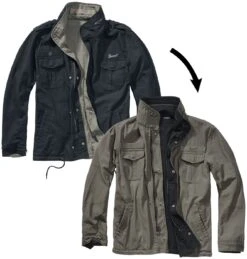 "Twister" Tussenseizoensjas Zwart-olijf Van Brandit