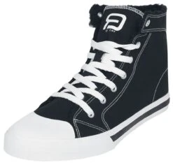 "Black Lined Sneakers" Sneakers High Zwart Van RED By EMP