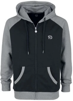 "Grey/Black Hooded Jacket" Vest Met Capuchon Grijs-zwart Van RED By EMP