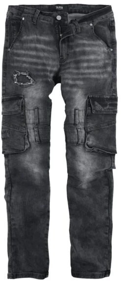 "Pete Cargo-Style Jeans" Jeans Zwart Van Black Premium By EMP