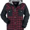 "Black/Red Lumberjack Jacket With Black Sleeves" Winterjas Zwart-rood Van RED By EMP