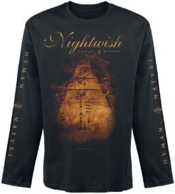 "Human. :||: Nature." Shirt Met Lange Mouwen Zwart Van Nightwish