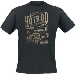 "Steel In Motion" T-shirt Zwart Van Gasoline Bandit