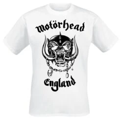 "England" T-shirt Wit Van Motörhead