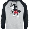 "Tongue Out" Trui Met Capuchon Grijs-zwart Van Mickey & Minnie Mouse