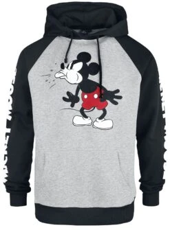 "Tongue Out" Trui Met Capuchon Grijs-zwart Van Mickey & Minnie Mouse