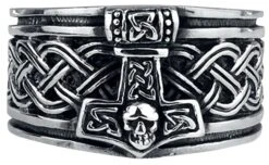 "Thor's Hammer" Ring Zilverkleurig Van EtNox Hard And Heavy