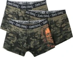 "Donker Groene Boxershorts Met Camouflage Print" Boxers Camouflage Van Rock Rebel By EMP