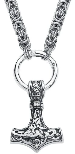 "Thor's Hammer" Halsketting Zilverkleurig Van URBANTIMBER