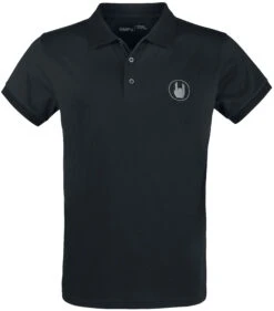 "Black Polo Shirt With Embroidery" T-shirt Zwart Van Large
