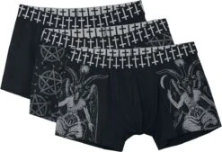 "Black Boxershorts Set With Prints" Bxershortset Zwart Van Gothicana By EMP