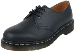 "1461 Black Nappa" Schoenen Met Veters Zwart Van Dr. Martens