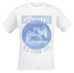 "Tour 75" T-shirt Wit Van Led Zeppelin