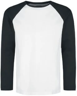 "Raglan Longsleeve" Shirt Met Lange Mouwen Wit-zwart Van RED By EMP
