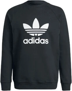 "Trefoil Crew" Sweatshirts Zwart-wit Van Adidas