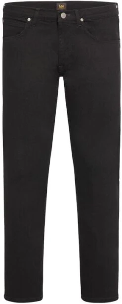 "Brooklyn Classic Straight Fit Clean Black" Jeans Zwart Van Lee Jeans
