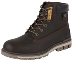 "Bruine Boot" Geveterde Laarzen Donkerbruin Van Dockers By Gerli