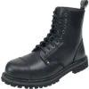 "Black Lace-Up Boots" Laars Zwart Van Black Premium By EMP