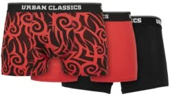 "Organic Boxer Shorts 3-Pack" Boxers Rood-zwart Van Urban Classics