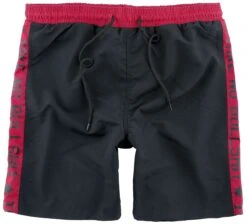 "Swimshorts With Print" Zwembroek Zwart Van RED By EMP