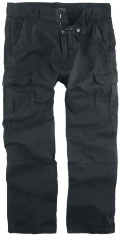 "Straight Leg Cargo Trousers" Cargobroeken Zwart Van Urban Classics