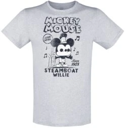 "Mickey Mouse - Steamboat Willie" T-shirt Grijs Van Funko
