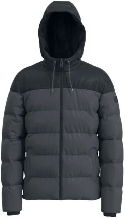 "ONSMelvin Life Quilted Hooded Jacket" Winterjas Zwart-grijs Van ONLY And SONS