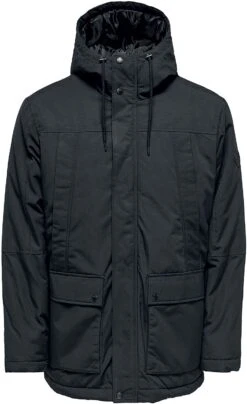 "ONSJayden Parka" Winterjas Zwart Van ONLY And SONS