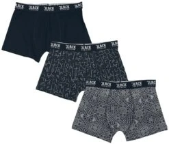"Boxershorts - Set Van 3 Met Runenprint" Boxers Donkergrijs-zwart Van Black Premium By EMP