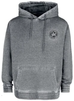 "Hoodie Met Ushed Wash" Trui Met Capuchon Grijs Van Rock Rebel By EMP