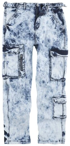 "Army Vintage Trousers" Cargobroeken Blauw Van Black Premium By EMP
