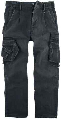 "Army Vintage Trousers" Cargobroeken Donkergrijs Van Black Premium By EMP